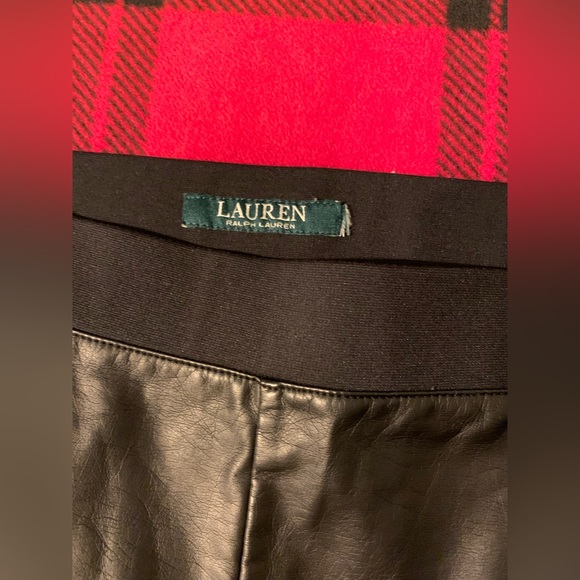Sz 10 Ralph Lauren gorgeous faux leather front with stretchy back. - Picture 6 of 6